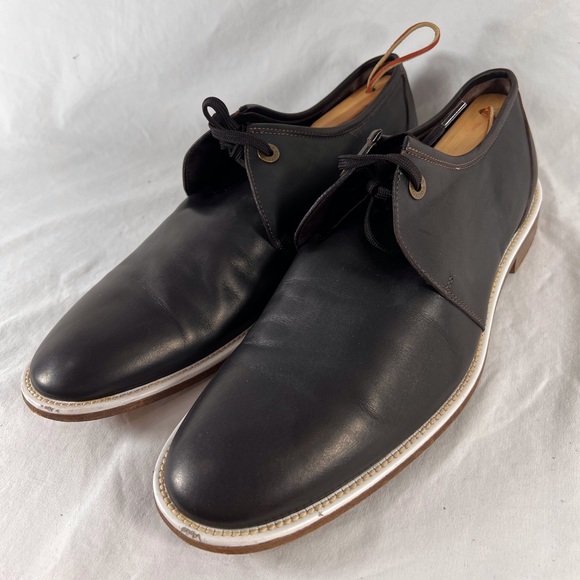 LOUIS VUITTON Brown Leather Lace Up Classic Oxfords Made in Italy 10 11US - Picture 4 of 17